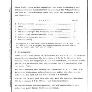 Stahl-Eisen-Betriebsblatt (SEB) 841 210 - Richtlinien für Walzwerksmotoren