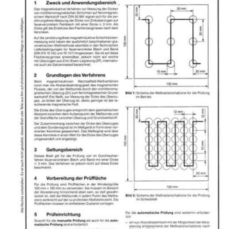 Stahl-Eisen-Prüfblatt (SEP) 1932 - Magnetinduktives Verfahren zur Messung der Dicke von Zinküberzügen auf feuerverzinktem Blech und Band