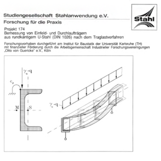 Fostabericht P 174 - Bemessung von Einfeld- und Durchlaufträgern aus rundkantigem U-Stahl (DIN 1026) nach dem Tragverfahren